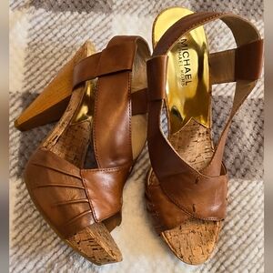 Michael kors leather sandals size 10